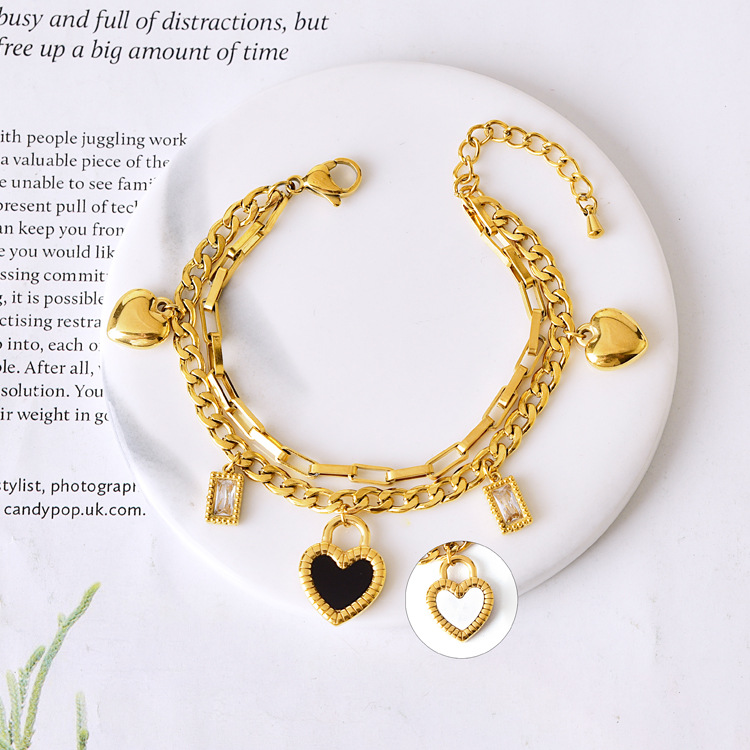 Gold-Double-sided heart