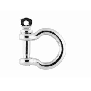 Silver 304 Stainless Steel European Style M5 Anchor Shackle Bow Rigging With <b>Pin</b> Clevis Ring for Heavy Industry and Mining Shack - Product Image 3