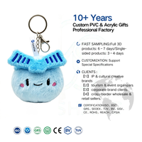 Porte-clés en peluche personnalisés, logo brodé sur mesure, poupée en peluche douce, breloque de sac, souvenir promotionnel