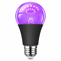 Ampoule LED SMD E26 E27 B22 9W 395nm UV Lumière Noire A19 pour Fêtes Fluorescentes dans l'Obscurité Usage Résidentiel Affiches Fluorescentes