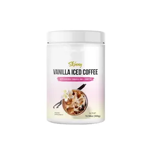Vücut kilo kaybı özel etiket hizmeti için süper vanilya lezzet sıska zayıflama sıcak/buzlu çözünebilir kahve