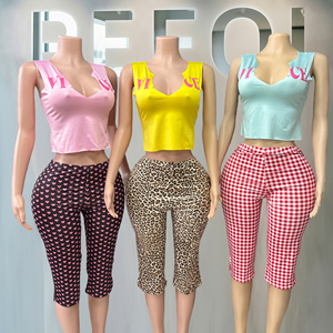 Ensemble deux pièces pour femmes PEEQI, mode été Y2K, débardeur à découpes, short à pois, streetwear pour femmes - Product Image 2