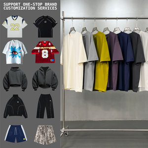 T-shirts graphiques personnalisés Yingling, 300 g/m², poids lourd, 100 % coton, écologiques, coupe ample, manches courtes, pour hommes - Product Image 1