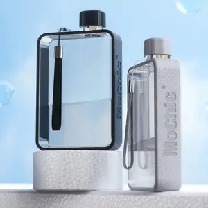 380Ml 13Oz A5 Tritan Square Flat Clear Bpa Free Custom Sport Plastic Drinking Water a4 tritan bottle