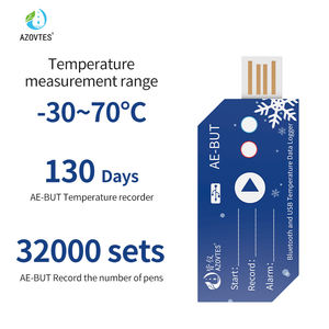 เครื่องวัดอุณหภูมิและความชื้นแบบไร้สายแบบใช้แล้วทิ้ง สำหรับบลูทูธ ช่องเสียบ <span class=keywords><strong>USB</strong></span> สำหรับเก็บยาและผลไม้ ใช้งานได้ 180 วัน - Product Image 1