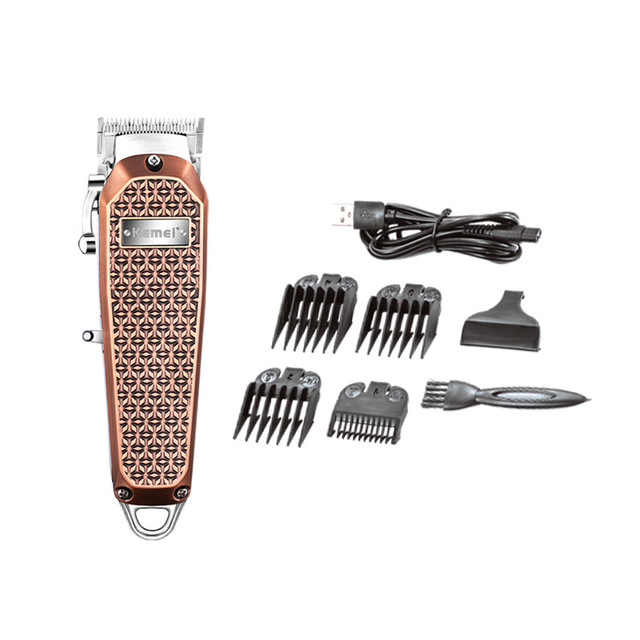 Kemei 2275 Cross-border Oil Head Push Shear High-power USB Electric Quantity LCD Digital Display Hair Clipper