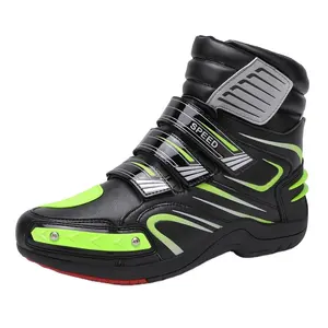 Wholesale Sport Waterproof Winter High Ankle Trainers Riding Motorcycle Leather Waterproof Race Boots