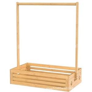 Perchero de madera para ropa de bebé con caja de almacenamiento, de madera maciza, de pie, gran capacidad, para ropa de niños de 0 a 12 meses - Product Image 5