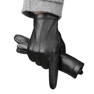 Guantes de Cuero Genuino para Hombre, Ecológicos, Cálidos, con Pantalla Táctil, para Ciclismo, Esquí, Conducción al Aire Libre - Product Image 6