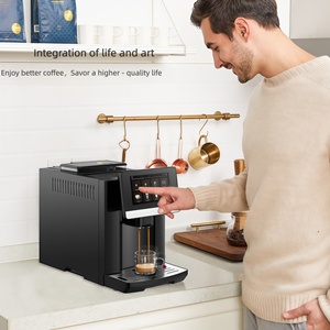 Cafetera Automática Pequeña Comercial con Función de Molienda y Espumado, Cafetera Espresso Inteligente para el Hogar - Product Image 2