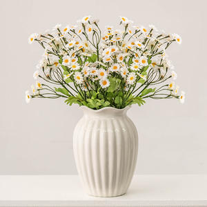 Juego de jarrones de cerámica modernos con lazo de encaje para decoración del hogar, mesa de sala de estar, arreglo floral, flores secas o frescas - Product Image 3