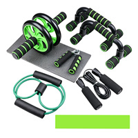 Ensemble Ab Roller et Push-up Multifonctionnel pour Entraînement à Domicile