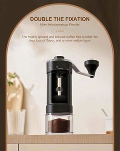 <b>Mini</b> Manual 40 Adjustable Settings Plastic Coffee <b>Grinder</b> Portable Hand Coffee Bean Mill Conical Burr 30g Household Outdoor - Product Image 6