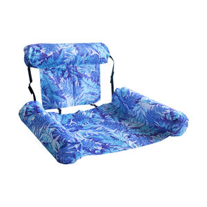 Chaise longue gonflable de l'eau de polyester de PVC portatif pliable jouant des jeux pour le <span class=keywords><strong>fauteuil</strong></span> de tapis <span class=keywords><strong>flottant</strong></span> coloré de temps de mise en commun - Product Image 1