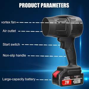 Souffleur industriel sans fil haute puissance, ventilateur à jet, 100 000 tr/min, 18-21 V, batterie au lithium <span class=keywords><strong>Maki</strong></span>-ta, moteur sans balais, séchage <span class=keywords><strong>de</strong></span> voiture, animaux <span class=keywords><strong>de</strong></span> compagnie, poussière, feuilles - Product Image 4
