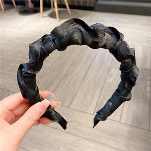 Diadema fruncida Diadema <span class=keywords><strong>de</strong></span> moda para mujer para lavado <span class=keywords><strong>de</strong></span> cara Maquillaje Cuidado <span class=keywords><strong>DE</strong></span> LA PIEL Diadema Accesorios para el cabello - Product Image 6