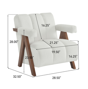 Fauteuil moderne en velours pour salon et chambre d'hôtel, en tissu laine d'agneau, avec accoudoir individuel de relaxation - Product Image 2
