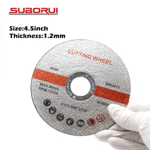 SUBORUI China Metal Cutting And Grinding Disc 4 Inch Cut Off Wheel 115mm 4.5 Inch Iron Metal Cutting Wheel For Metal