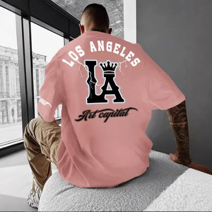 T-shirt pour homme Los Angeles Art Capital, manches courtes, coupe classique, 100% coton, jersey respirant, imprimé - Product Image 3