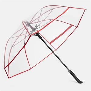<span class=keywords><strong>Parapluie</strong></span> <span class=keywords><strong>Transparent</strong></span> Couleurs Vives POE/PVC Haute Qualité Semi-Automatique 103cm Baleines en Alliage Cadeaux d'Affaires Logo - Product Image 1