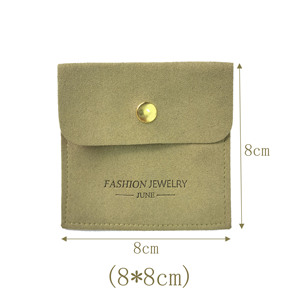 Pochette à bijoux en microfibre à rabat, en suède, pour colliers et bracelets, avec logo – Vente chaude - Product Image 4
