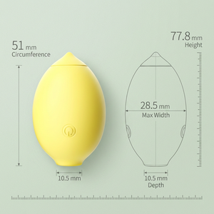 Vibrador Sexual Femenino de Silicona ABS Seguro para el Cuerpo, Mini Limón Bonito y Lindo, Silencioso, de Doble Cámara, con Succión y Vibración del Clítoris - Product Image 3