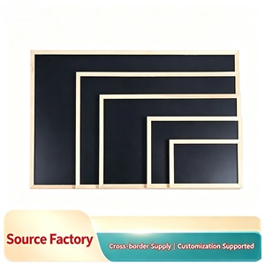 <span class=keywords><strong>Tableau</strong></span> noir léger à cadre en bois, simple face, directement de l'usine, pour l'apprentissage en classe des enfants d'âge préscolaire - Product Image 4