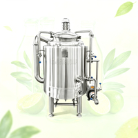 Cuve de brassage de thé Kombucha 200L en acier inoxydable 304 avec agitation électrique double et chauffage direct, filtre à mailles et pompe