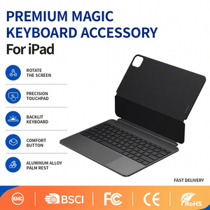 เคสคีย์บอร์ดแบบสัมผัสสำหรับ <span class=keywords><strong>iPad</strong></span> <span class=keywords><strong>Pro</strong></span> <span class=keywords><strong>12</strong></span>.<span class=keywords><strong>9</strong></span> นิ้ว รุ่นปี 2021 <span class=keywords><strong>12</strong></span>.<span class=keywords><strong>9</strong></span> นิ้ว 2020 <span class=keywords><strong>2018</strong></span> พร้อมคีย์บอร์ด BT Magic Keyboard - Product Image 1