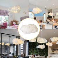 Lustre nuage moderne, luminaire suspendu moelleux, abat-jour blanc pour enfants, filles, chambre d'enfant, salon
