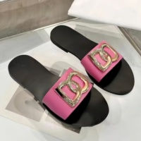 Sandales en cuir véritable DG pour femmes de haute qualité, nouvelle collection de marque de luxe, tongs plates, talons hauts élégants et raffinés