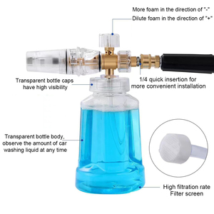 Lingzhen 1L électrique haute pression lave-auto neige mousse pulvérisateur pots en plastique Transparent avec PP mousse <span class=keywords><strong>Lance</strong></span> <span class=keywords><strong>pour</strong></span> lavage de voiture - Product Image 2