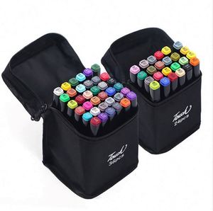 Ensemble de marqueurs d'art à encre lavable à double pointe (ciseau et fine) de 12 à 100 couleurs pour le dessin, le croquis et les portraits d'adultes - Product Image 2