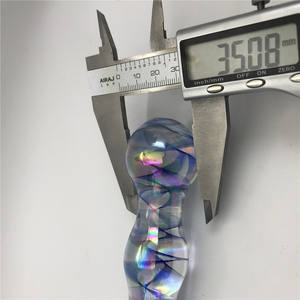 क्रिस्टल ग्लास <span class=keywords><strong>dildo</strong></span> छड़ी के लिए अंदर नीले फूल शैली युगल एनटीएस S5008 बहुरंगी - Product Image 2