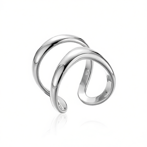 Anillo de Moda Amy Amy A0048 de Acero Inoxidable con Baño de Plata 925, Geométrico, Moderno, para Uso Diario, Regalo de Joyería para Mujer - Product Image 3