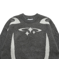 OEM & ODM Pull Personnalisé Homme Y2K Style Décontracté Col Rond Rayé en Maille