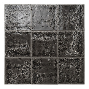 Piastrella Nera Bahia-13 13x13 Cm Spessore 9 Mm Lucida con Bordi Irregolari - Product Image 2