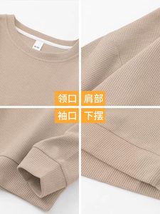 Custom Heren Shirt Met Lange Mouwen Oversized Thermische Wafel T-Shirts Zwaargewicht Katoenen Heren Boxy Cropped Wafel Gebreide T-Shirt - Product Image 5