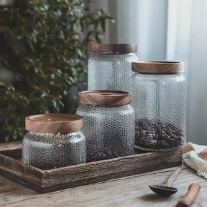 Contenitori in Vetro Borosilicato per Alimenti, Barattoli <span class=keywords><strong>Weck</strong></span> con Coperchi in Legno, Accessori per Casa e Cucina - Product Image 6