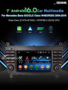 Stock UE Erisin ES5569C Écran 7 pouces Android 16 Lecteur DVD <span class=keywords><strong>GPS</strong></span> pour <span class=keywords><strong>Mercedes</strong></span> Benz <span class=keywords><strong>Classe</strong></span> <span class=keywords><strong>C</strong></span> <span class=keywords><strong>W203</strong></span>/CLC/<span class=keywords><strong>Classe</strong></span> G W463 <span class=keywords><strong>Autoradio</strong></span> - Product Image 1