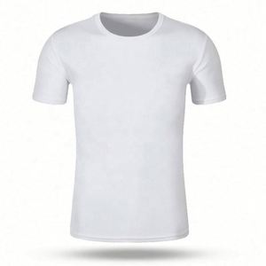 Impression de t-shirts personnalisés DTG, fabricant de t-shirts par sublimation, t-shirt uni, t-shirts personnalisés avec logo, t-shirt en polyester blanc pour hommes - Product Image 2
