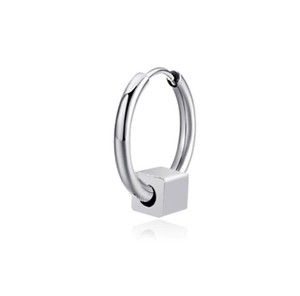 Boucles <span class=keywords><strong>d</strong></span>'oreilles pour hommes, boucles <span class=keywords><strong>d</strong></span>'oreilles en acier inoxydable noir, mode hip hop, bijou pour hommes - Product Image 6