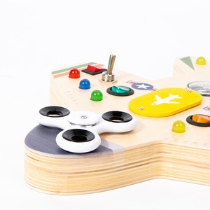 Planche d'occupation Montessori pour 1 an et plus, interrupteur de lumière LED, planche d'occupation avec boutons, planche sensorielle en <span class=keywords><strong>bois</strong></span> pour tout-petits - Product Image 6
