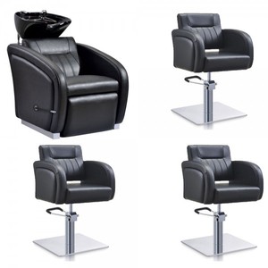 Mobili da salone reclinabili personalizzati sedia da barbiere nera di alta qualità per parrucchieri <span class=keywords><strong>donne</strong></span> e uomini - Product Image 3