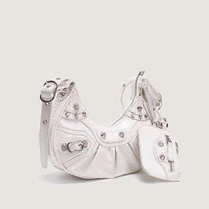 Bolso bandolera de hombro con diseño de coche retro de moda, estilo crescent arrugado, para mujer, tipo tote. - Product Image 6