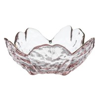 Plats à sauce en verre cristal transparents, peints à la main, motif fleur de cerisier Sakura rose, pour apéritifs, coupelles à trempette, glaces, snacks et sushis
