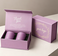 Boîtes rigides personnalisées de luxe pour pots de bougies avec couvercle et finition mate, emballage personnalisé avec logo haut de gamme pour cadeaux de bougies parfumées
