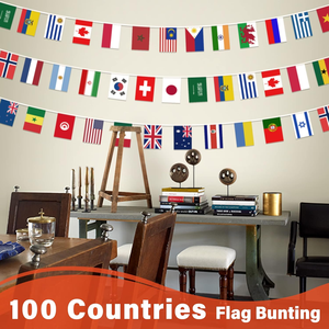 Banderas <span class=keywords><strong>de</strong></span> <span class=keywords><strong>Latinoamérica</strong></span>, 32 Países/Regiones, Decoración Ecológica, Resistente al Agua, para Eventos Internacionales - Product Image 3