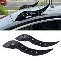 Autocollants 3D en forme de cornes de taureau pour la décoration extérieure de voiture, imperméables et haute résistance, modification de toit de voiture en forme de cornes de dragon 3D