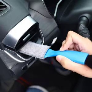 Brosses de nettoyage multifonctionnelles en plastique à poils souples en nylon et laine pour les aérations et le tableau de bord de voiture - Product Image 4